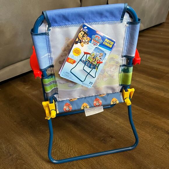 NWT PAW PATROL Kids’ Patio Chair Ages 3-7 Weight Limit 60 lbs Metal Folds - Picture 2 of 7